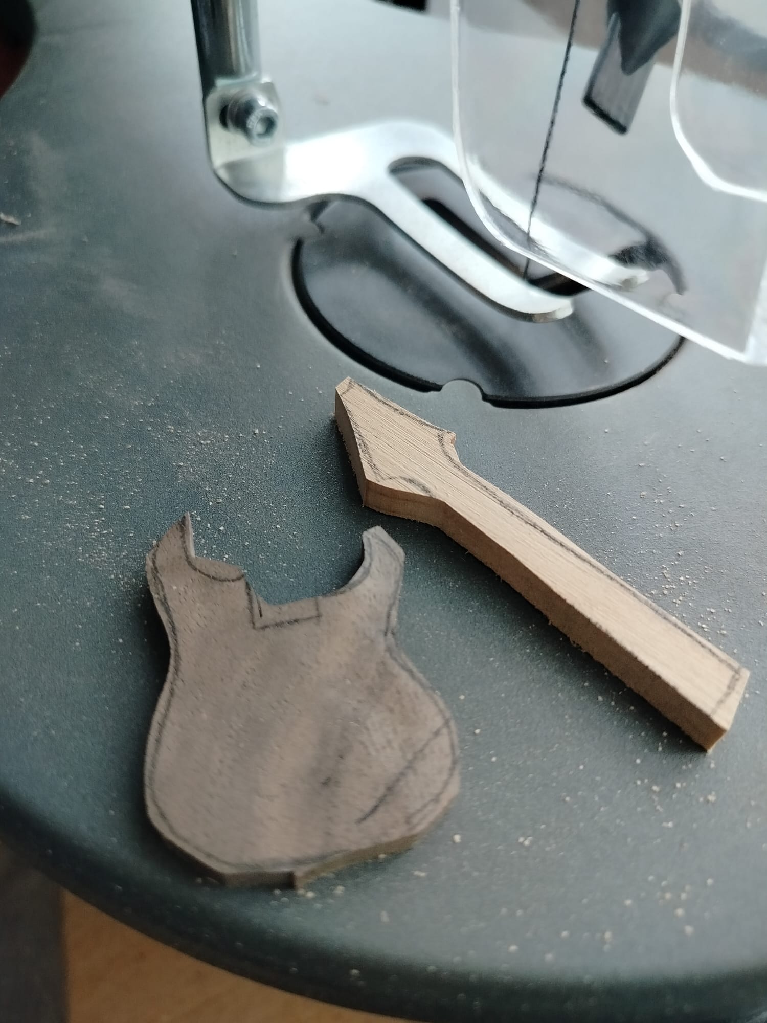 Both pieces cut with the scrollsaw